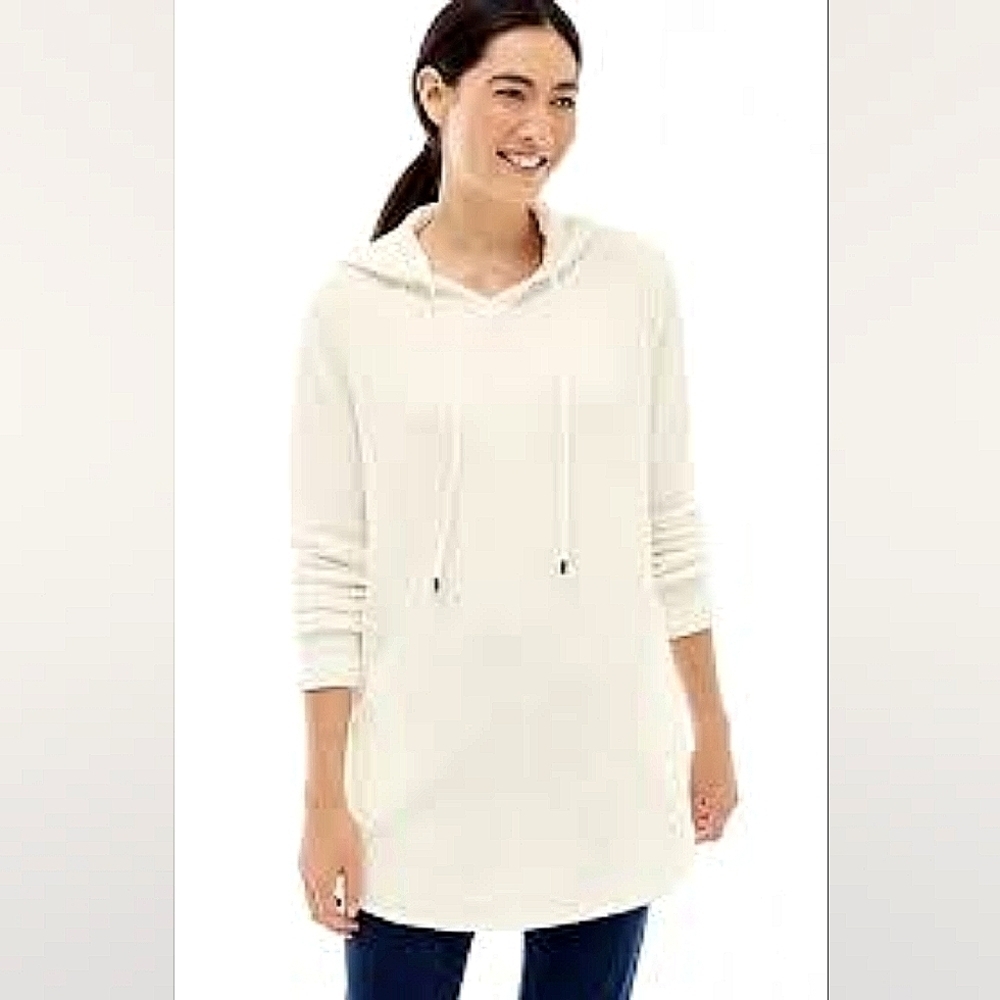 Pure J Jill Women's Wrinkle Textured Hoodie Pullover Plus Size